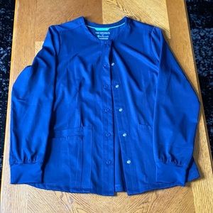 Healing Hands scrub jacket - navy small